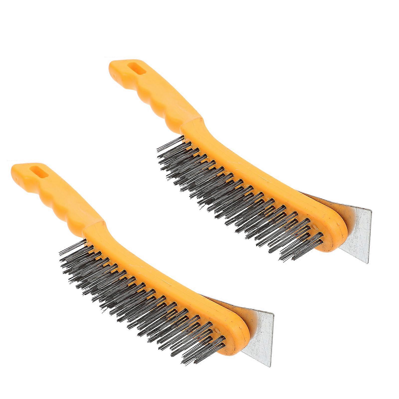 Wire Brush for Cleaning Welding Slag and Rust Removal 2Pcs Set