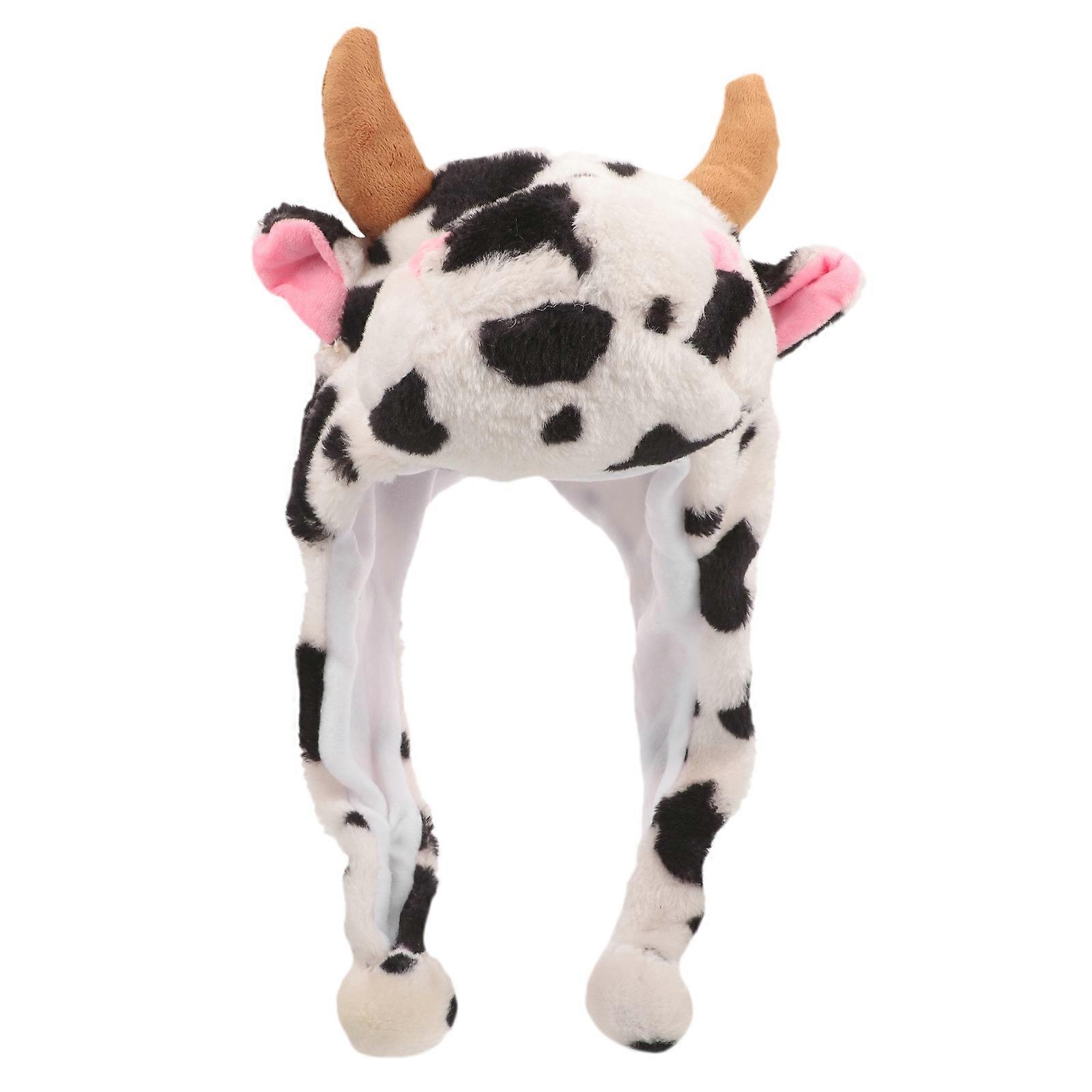 Cow Ears Plush Animal Hat Theme Party Use for 1Pack
