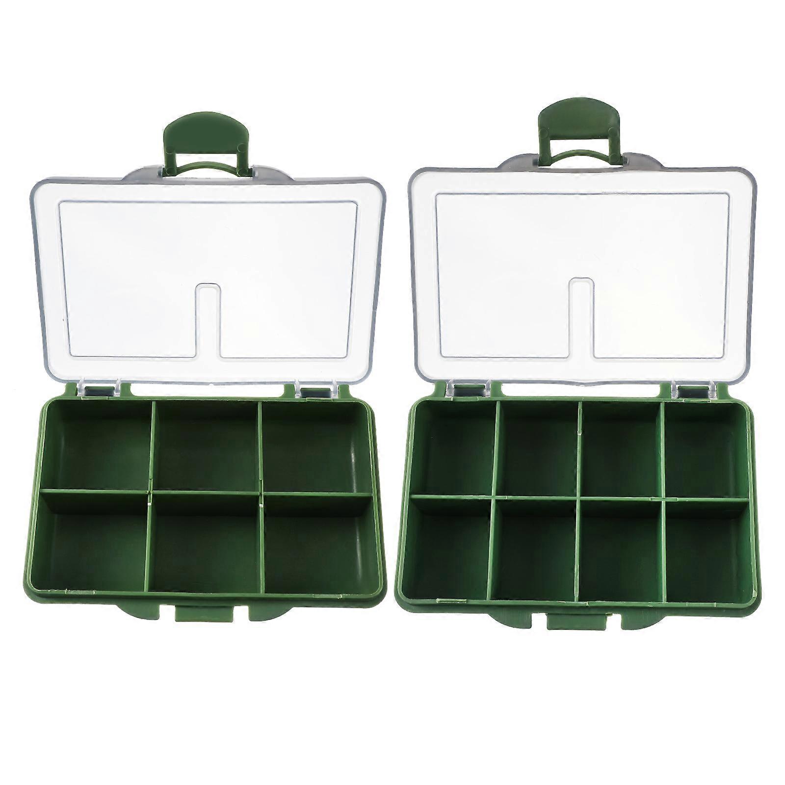 Fishing Tackle Container for Bait Storage Plastic 2Pcs Set