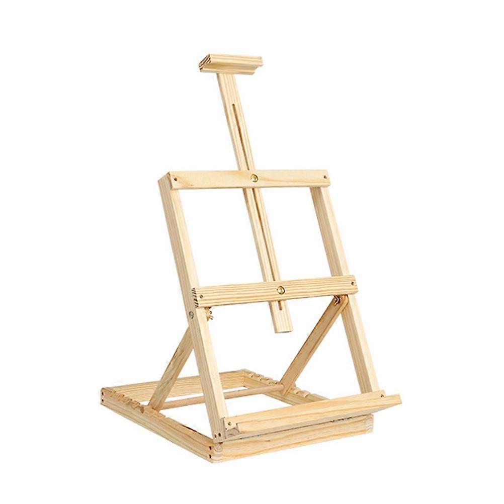 Wood Easel Artist Pine Easel Indoor Paintings Adjustable Height Triangular Base 1Pcs