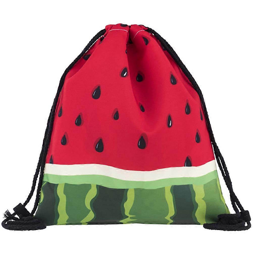 Watermelon Drawstring Bag Oxford Cloth Backpack for Storage