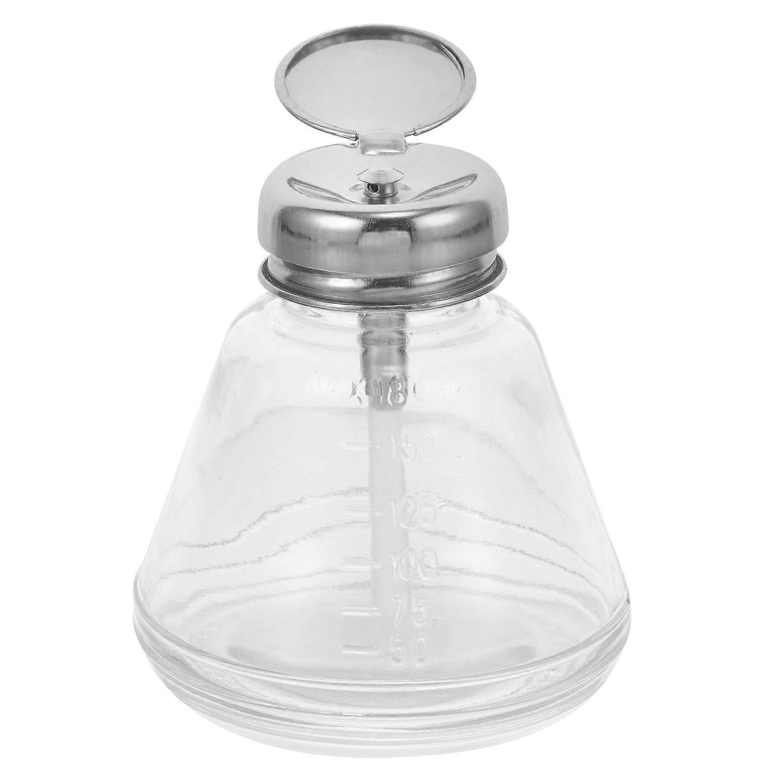 Empty Bottles Glass Liquid Dispenser for Storage Use 4Pcs Transparent Set