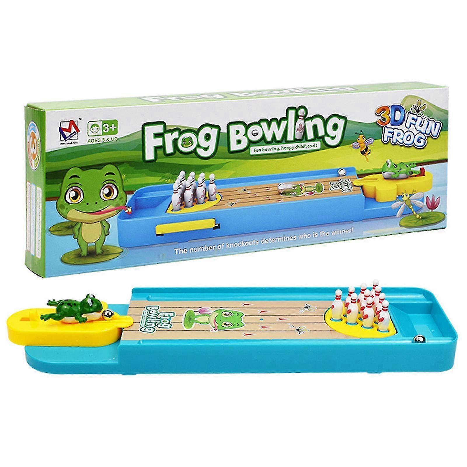 Frog Bowling Mini Bowling Game Set Mini Bowling Set Tabletop Bowling Game 25-26s