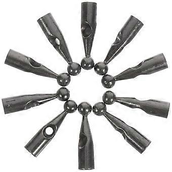 10Pcs Replacement Umbrella Bone Covers Strong Metal Tail Beads for Folding Umbrella Repair Stylish Fix Kit Beads for Tails