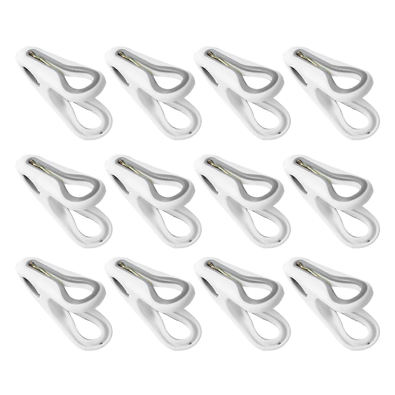 12pcs Strong Grip Windproof Clothes Pegs with Soft Rubber Clamp for Laundry Drying and Storage