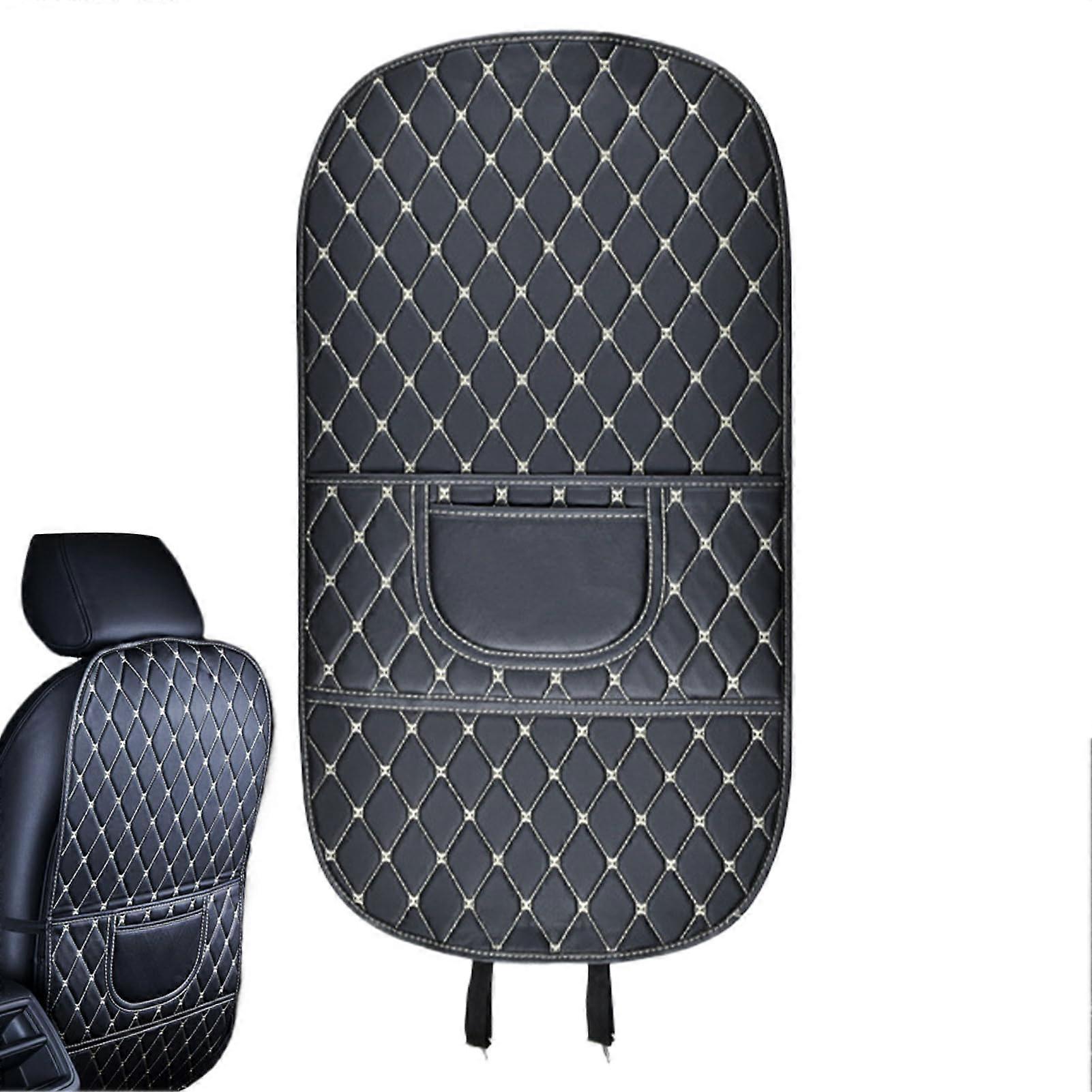 Waterproof Leather Car Seat Back Protector with  Elasticity for Universal Vehicle Coverage