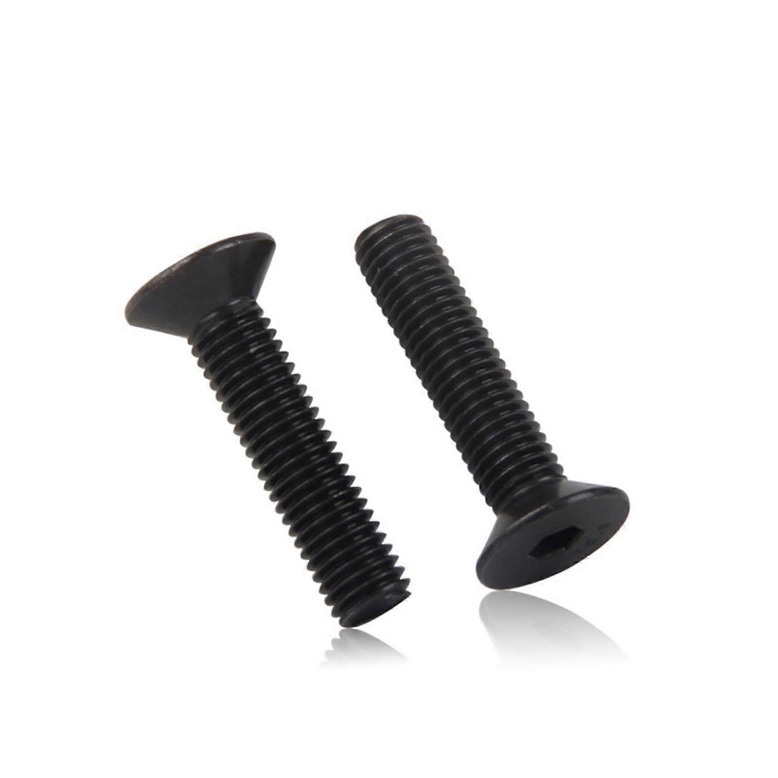 50pcs M2M8 Black Grade 10.9 Hex Socket Countersunk Screws Flat Head  Tensile Strength