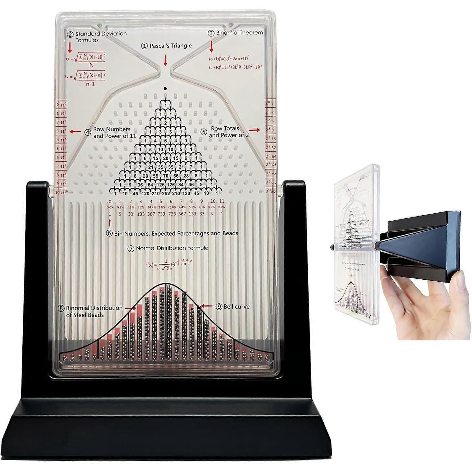 Galton Board Probability Demonstration Model with Bell Curve Display for Classroom and Homeschool Learning 6.7'