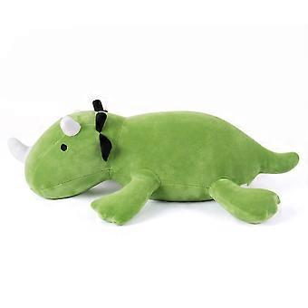 16 Inch Green Weighted Plush Dinosaur Pillow with Soft Plush Exterior and Comfortable Feel