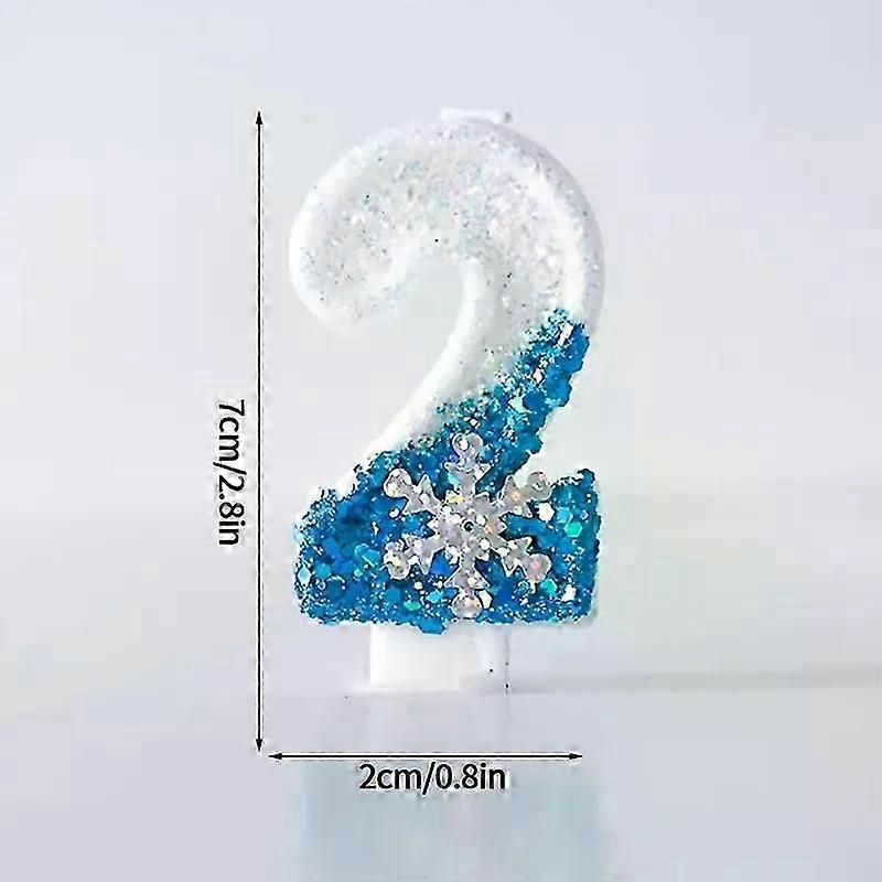 크리스마스 생일 숫자 양초 눈송이 겨울왕국 디지털 양초 0-9 숫자 케이크 토퍼 생일 파티 장식 베이비 샤워