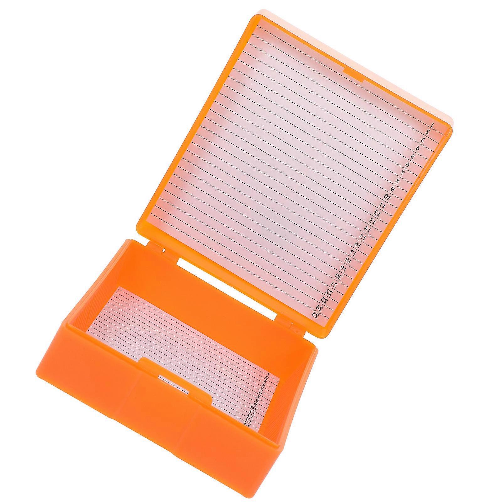 Microscope for Storage Use 2Pcs Laboratory Glass Slide Holder Light Yellow