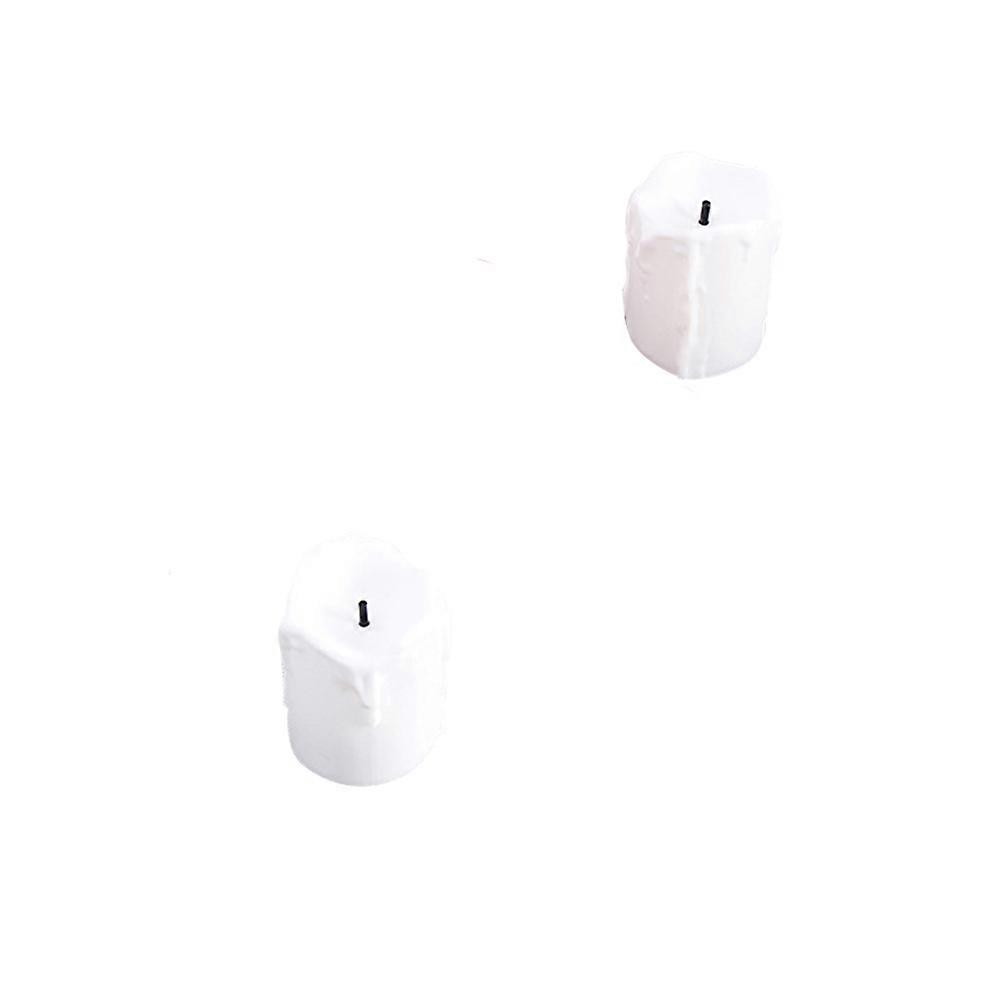 Black Wick Electronic Candle Lights LED Simulation Flameless 2Pcs Set