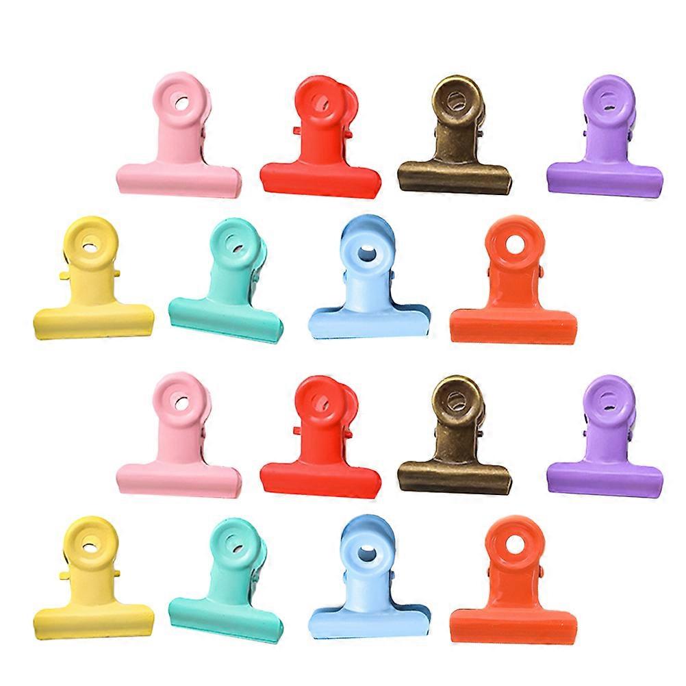 Document Sorting Clips Clamping Paperwork with 16Pcs Metal Clips Assorted Color