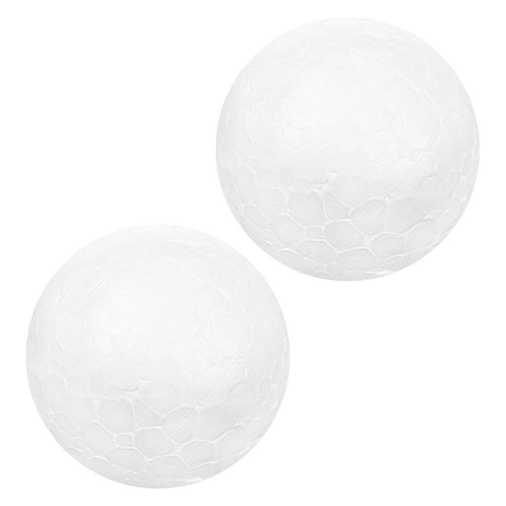 White Solid Snowman Foam Balls Polystyrene Balls for Decoration 2Pcs