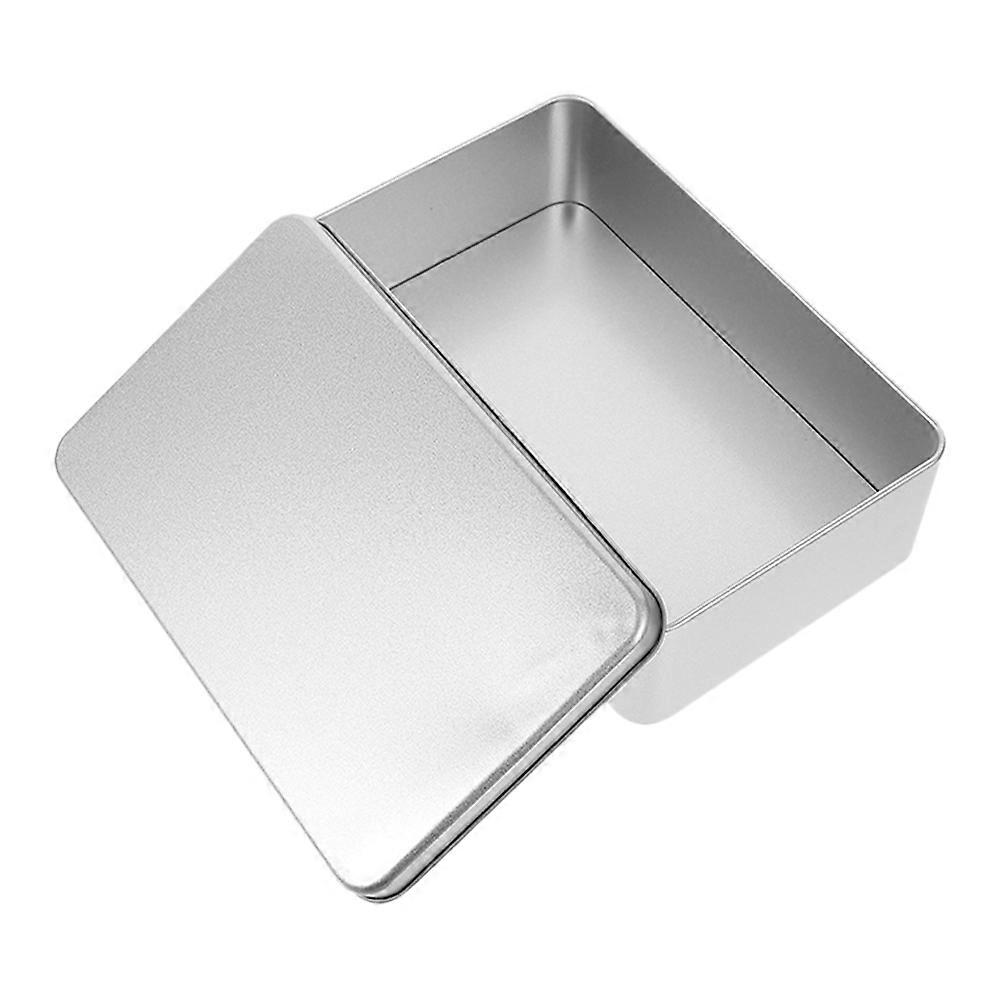 Silver Cookie Tinplate Container for Baking Metal Storage Box
