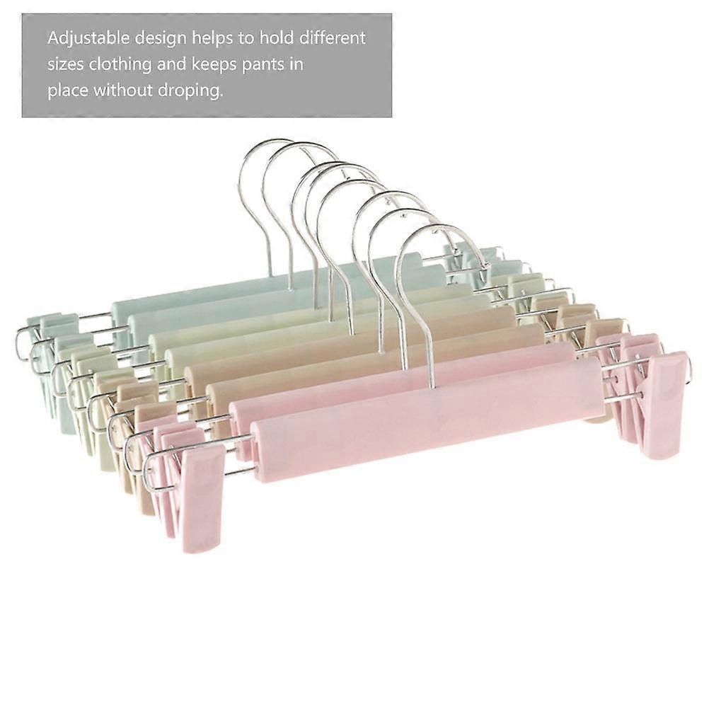 10Pcs Multi-function Drying Rack Pants Clip Pants Rack Adjustable Hangers