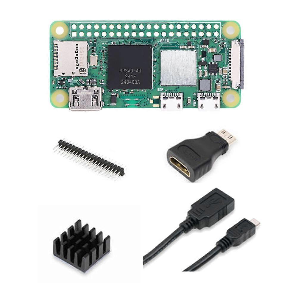For Raspberry Pi Zero 2 W Basic Kit with USB Adapter HDMI-Compatible Adapter Heatsink Header Essential Accessories Set