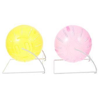 Hamster-Spielzeugbälle aus Kunststoff, 2 Stück, verschiedene Farben