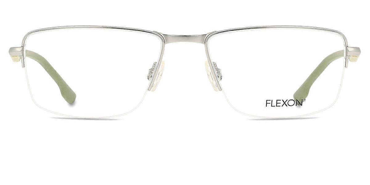 Flexon E1127 040 Semi Rimless Matte Silver Men Rectangle Eyeglasses Original