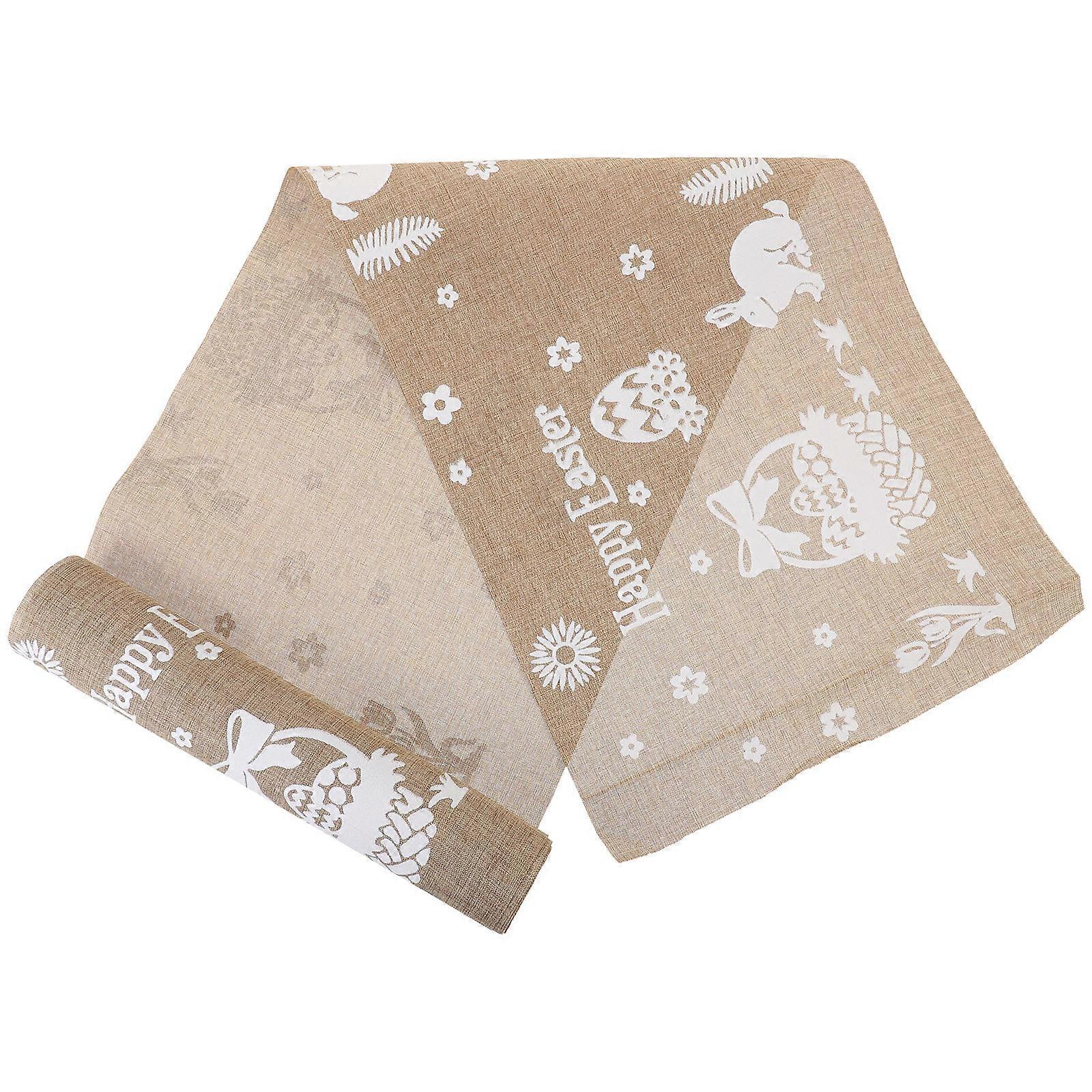 Rustic Easter Table Runner for Party Table Cover 5Pcs Holiday Decor