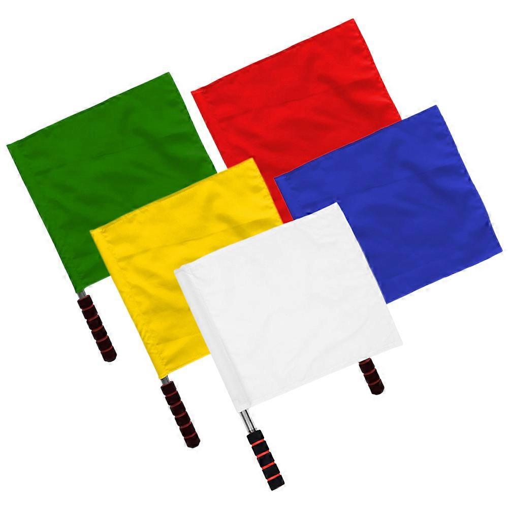 Sports Referee Flag Handheld Signal Flags Multi-Function 5Pcs Pack
