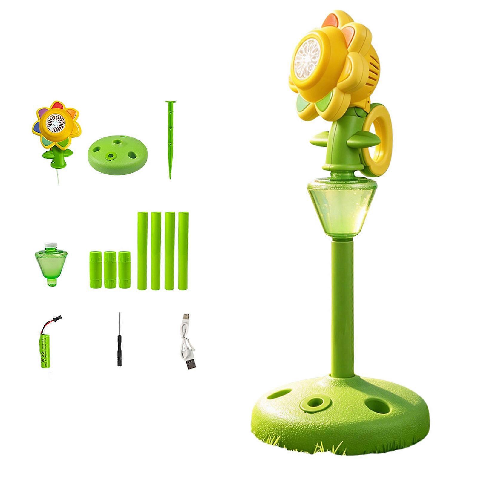 Steady Stream Bubble Unit With Flower Shape And Various Lights For Entertainment And Decorative Uses Multicolor