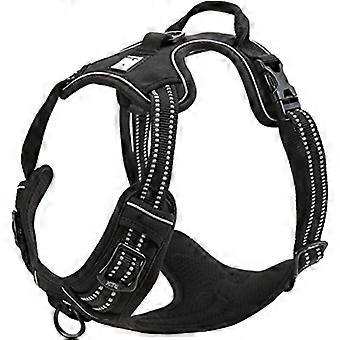 Adjustable Reflective Dog Harness Deter Pulling Pet Vest Durable Car Nylon TLH5651 Dog Leash Husky (M)