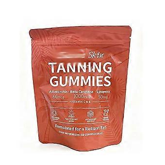 Skin Tanning Gummies Create a Natural Glow 60 Counts Nutrition Gels & Chews - Orange-cy raid