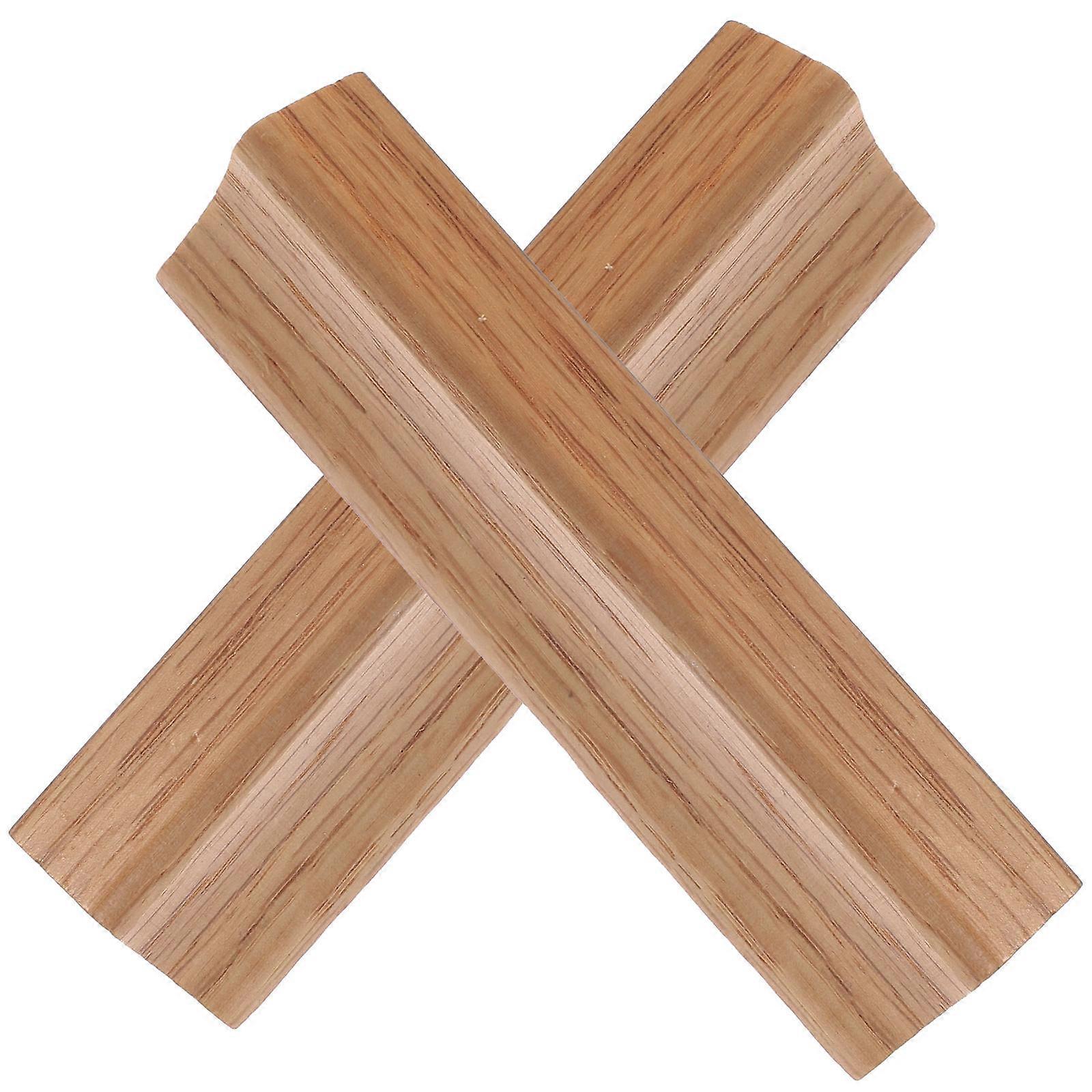 Wood Drawer Pull Solid Wood Bathroom Cabinet Handle for Kitchen 2Pcs