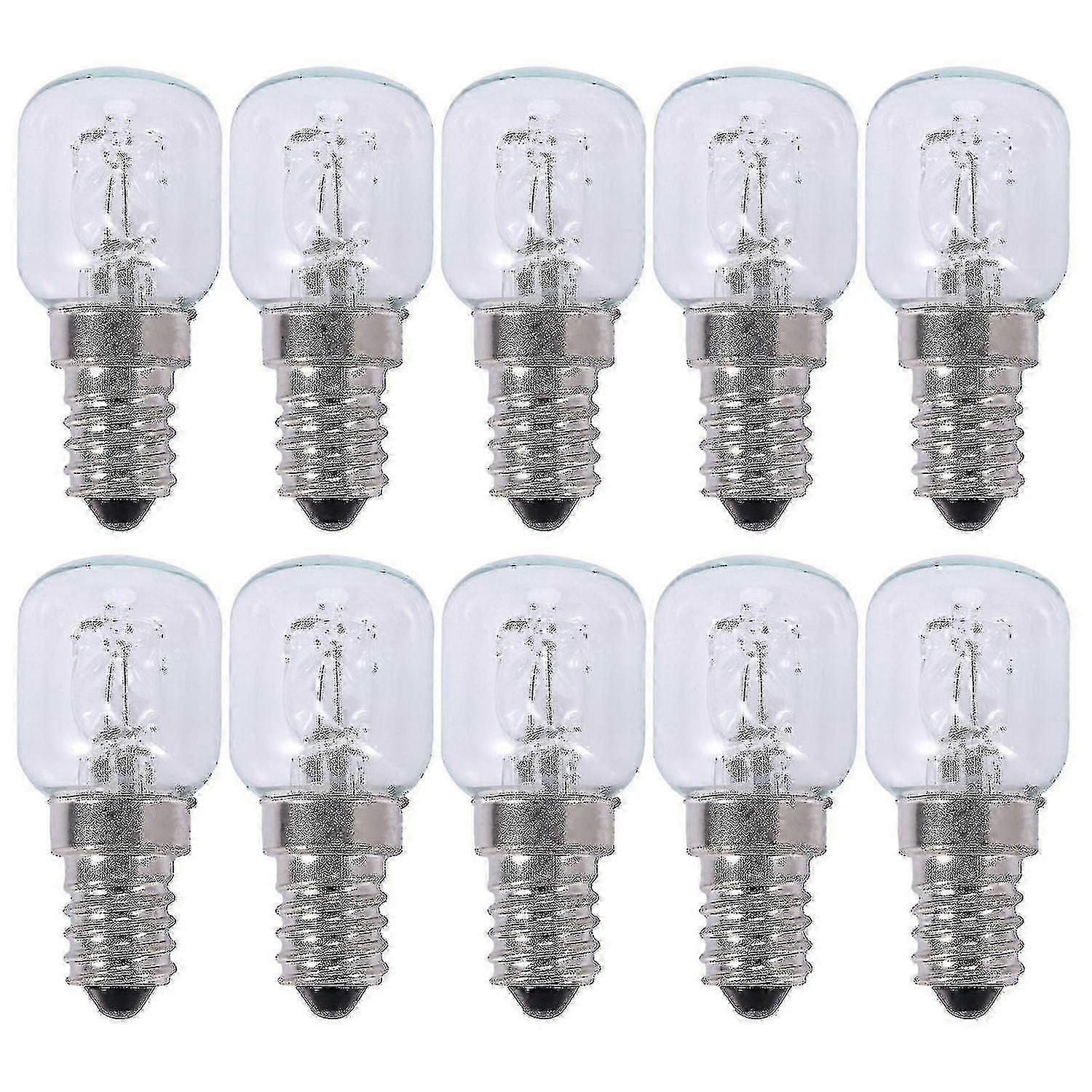 10x E14 High Temperature Bulb 500 Degrees 25w Halogen Bubble Bulb