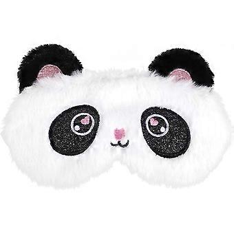 Dww-Barns sömnmask, söt och rolig 3D-plyschsömnmask, tecknad panda-sömnmask, ögonmask för barns och vuxnas tupplurar (20 8 cm) öronlös