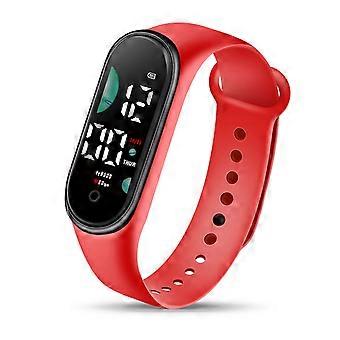 Elektronische Kinderuhr Sport Wasserdichte große Schriftart Bildschirm LED-Anzeige Leuchtendes Auto Datum Vollkalender Digitaluhr