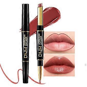 Dual End Lip Color, 2 in 1 Hydrating Lip Liner and Glossy Lipstick for Easy Application