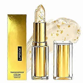 Color Changing Lipstick with Gold Foil, pH Moisturizing Lip Balm, Transfer Proof Long Lasting Lipstick, Hydrating Gloss for Women 3.5g