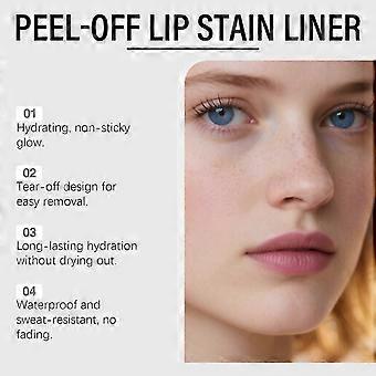 3-farbiger Peel-Off-Lipgloss, feuchtigkeitsspendend & langanhaltend, wischfest, leicht aufzutragen für strahlende Lippen