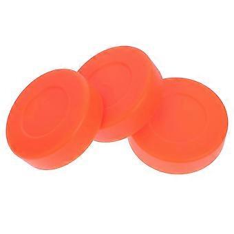 3Pcs Hockey Pucks Outdoor Hockey Puck Balls Replacement compatible with Game (Orange)