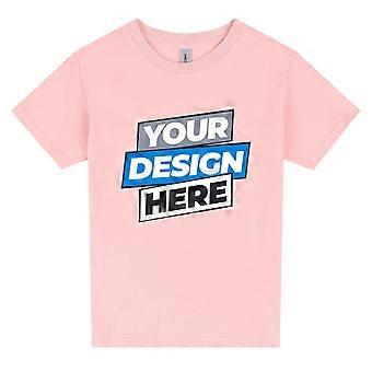 Personalised Printed Boys Girls Kids Custom T-shirt Logo Text Printing Tee Pink
