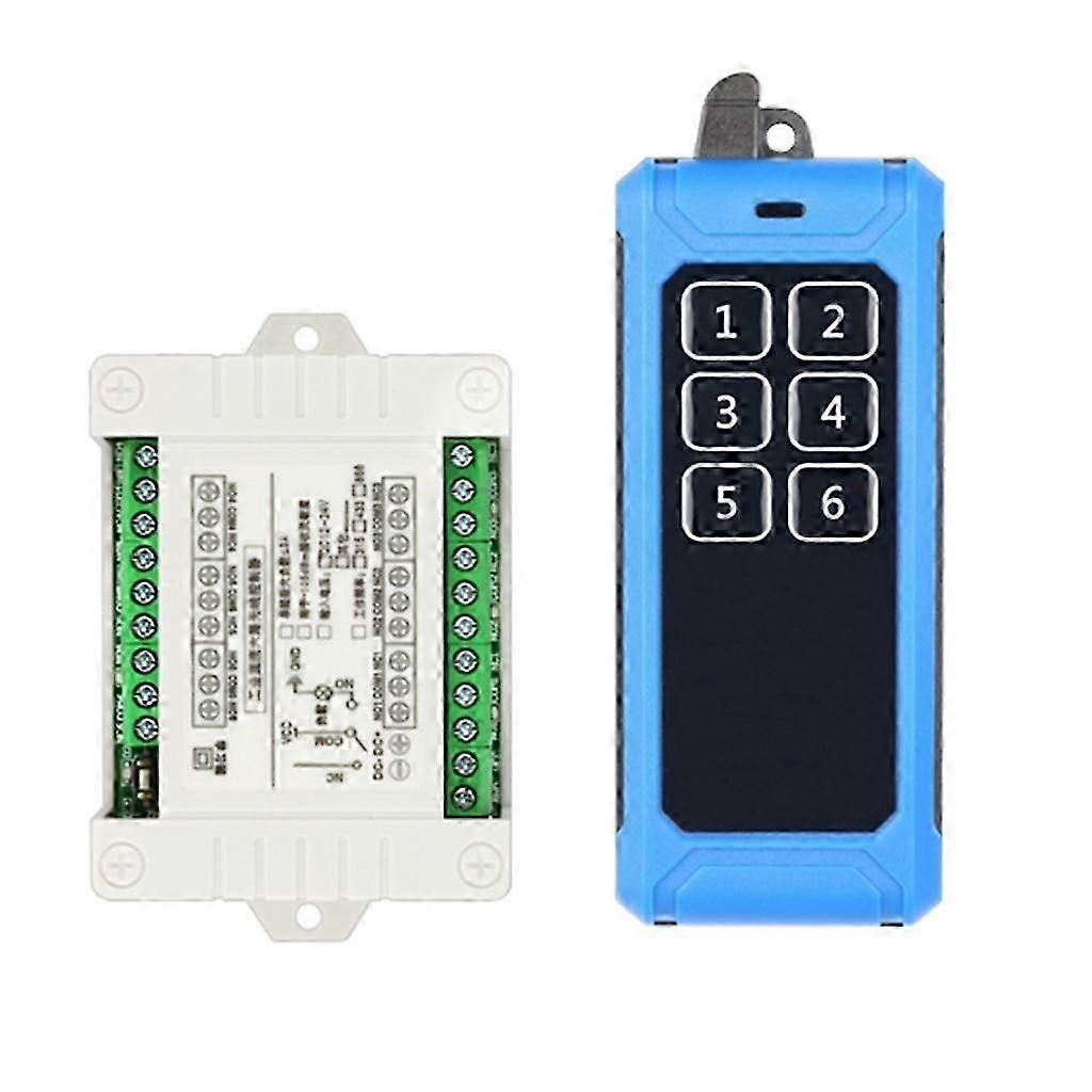 Wireless Switch 12V-36V 6CH Relay Receiver Module + 6 Botton RF Remote Control