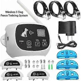 Wireless Anti-Escape Dog Fence - 500m Range for Up to 3 Pets (Model KD-661) styrq -New 8-1