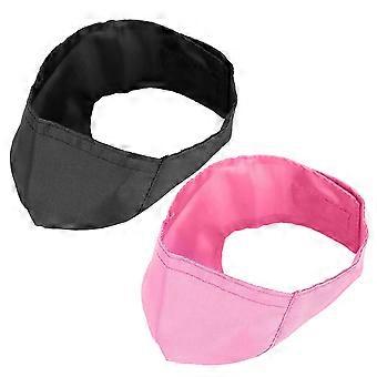 2stk Pet Cat Muzzle Åndbart nylonstof AntiBiting Cat Face Guard til badning kirurgi (sort pink L over 5 kg 11lb)