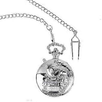 Vintage-Taschenuhr in Lokomotivform, Silberlegierung, gut lesbares Zifferblatt, einzigartiges Geschenk für jeden Anlass, 3er-Pack