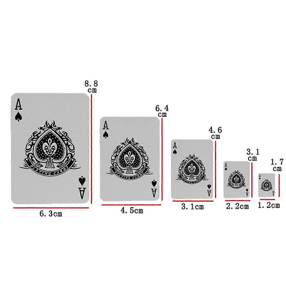 Red Shrinking Paper Playing Cards Prop for Performance 2Pcs Pack