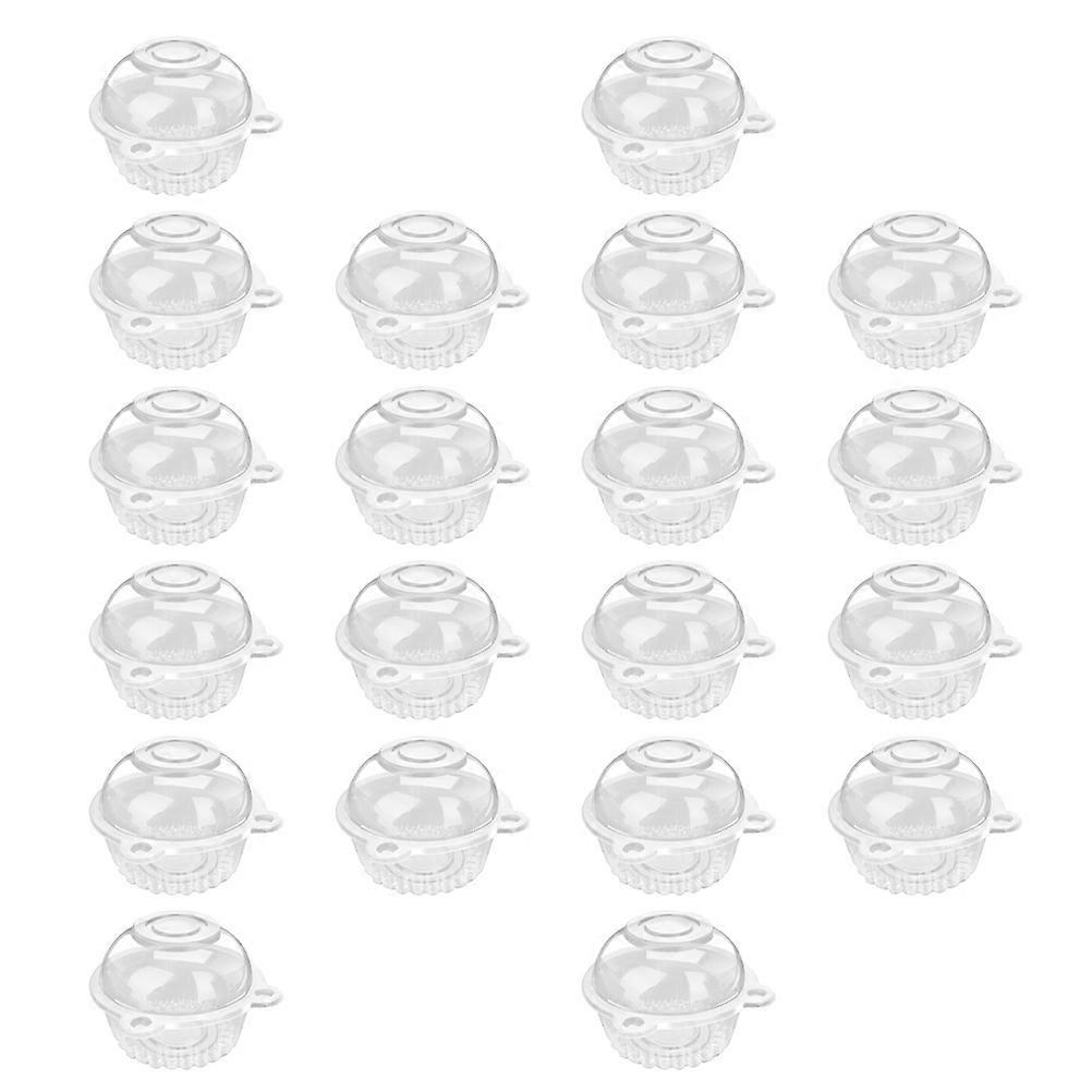 Transparent Cupcake Storage Boxes for 50Pcs Cake Containers