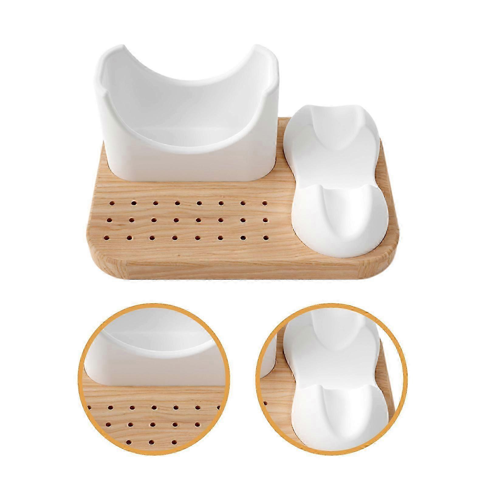 Solid Wood Nail Drill Storage Stand