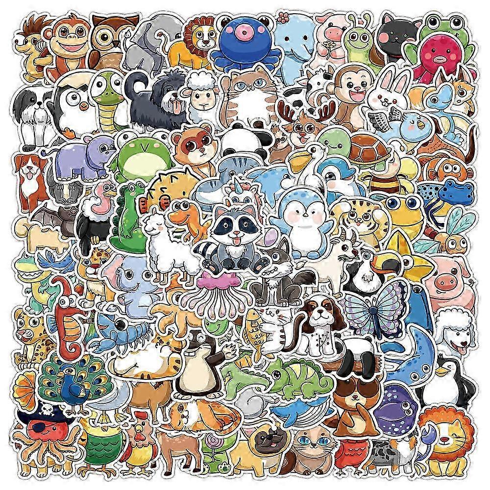 200Pcs Vinyl Animal Sticker Pack