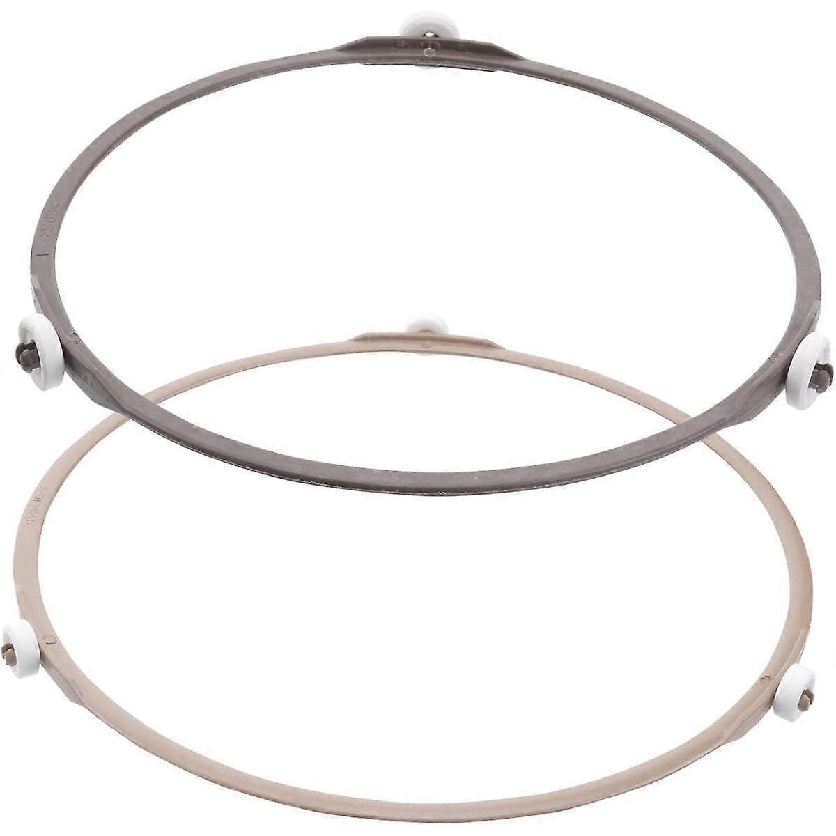 2Pcs Microwave Glass Turntable Wheel Ring Plastic Holder