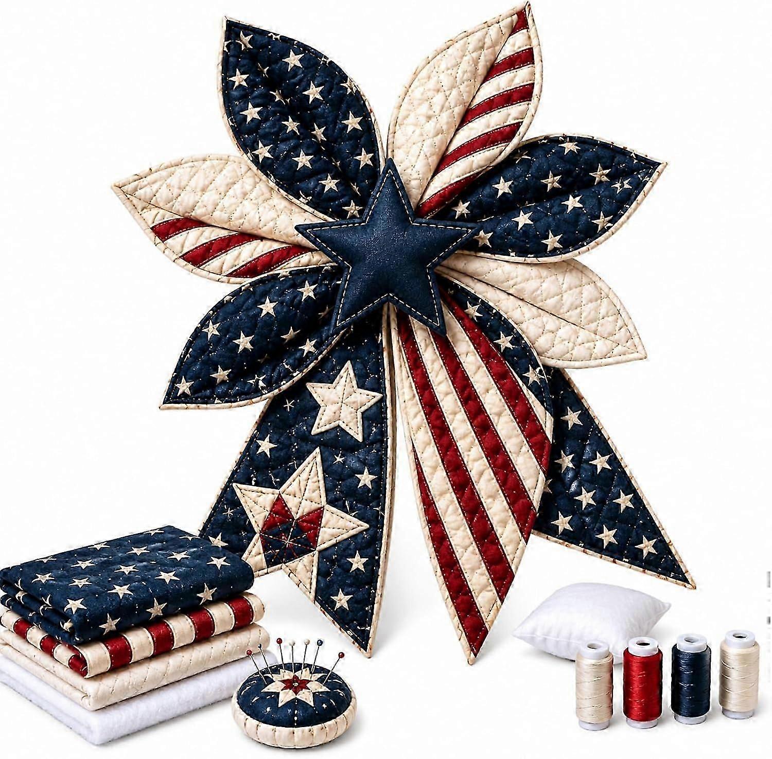 Large Patchwork Bow Sewing Kit, BeginnerFriendly Complete Craft Set For DIY Handmade
