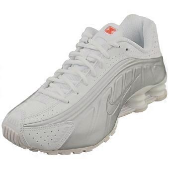 Nike Shox R4 Damesmode sneakers in wit zilver