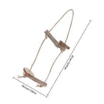 Parrot Swing Toy Wooden Bird Hanging for Pet Use 1Set Stand Rack