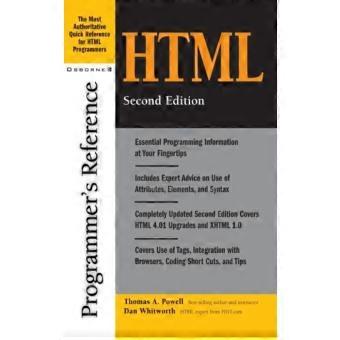 Html Programmers Reference 2nd Edition